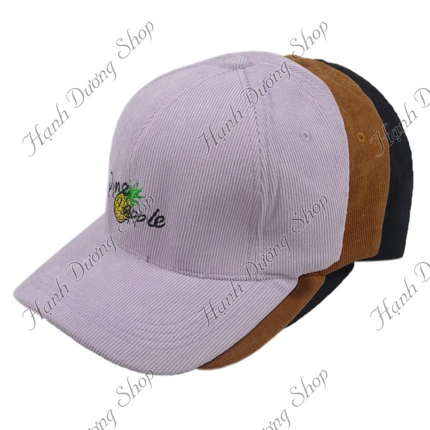 Nón kết vải nhung quả thơm Pine Apple