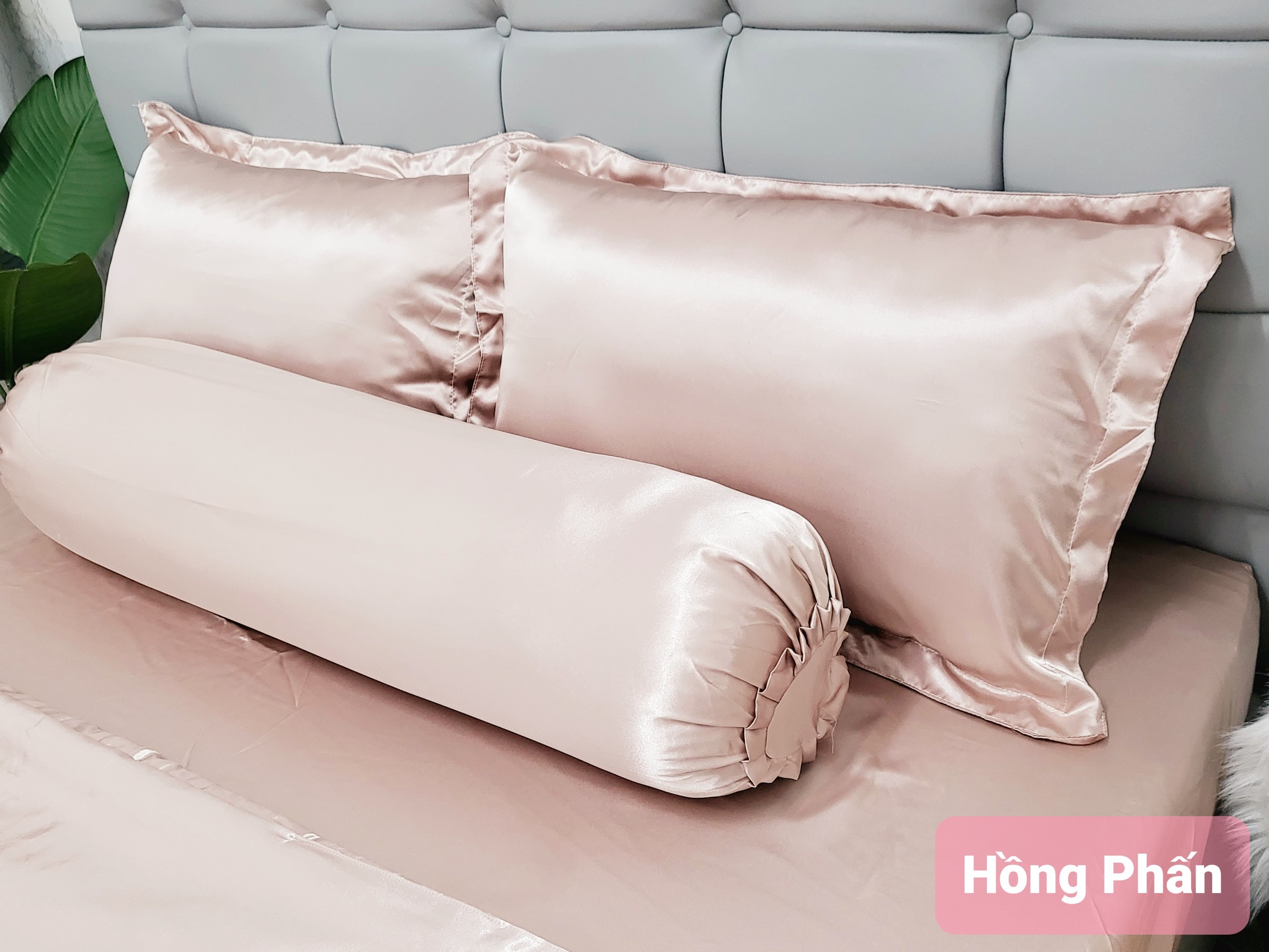 GIẢM % Ga bộ phi lụa Thái Tuấn cao cấp loại 1, bộ 4 món ga nệm và áo gối phi lụa hàng may - NEMTOTBEDDING
