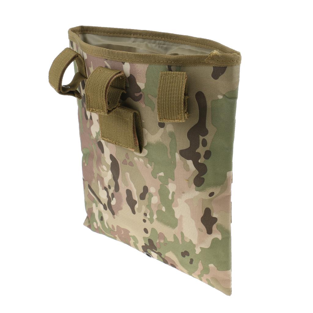 Outdoor Foldable Molle Utility Storage Bag Waist Belt Magazine Drop Pouch for Hiking