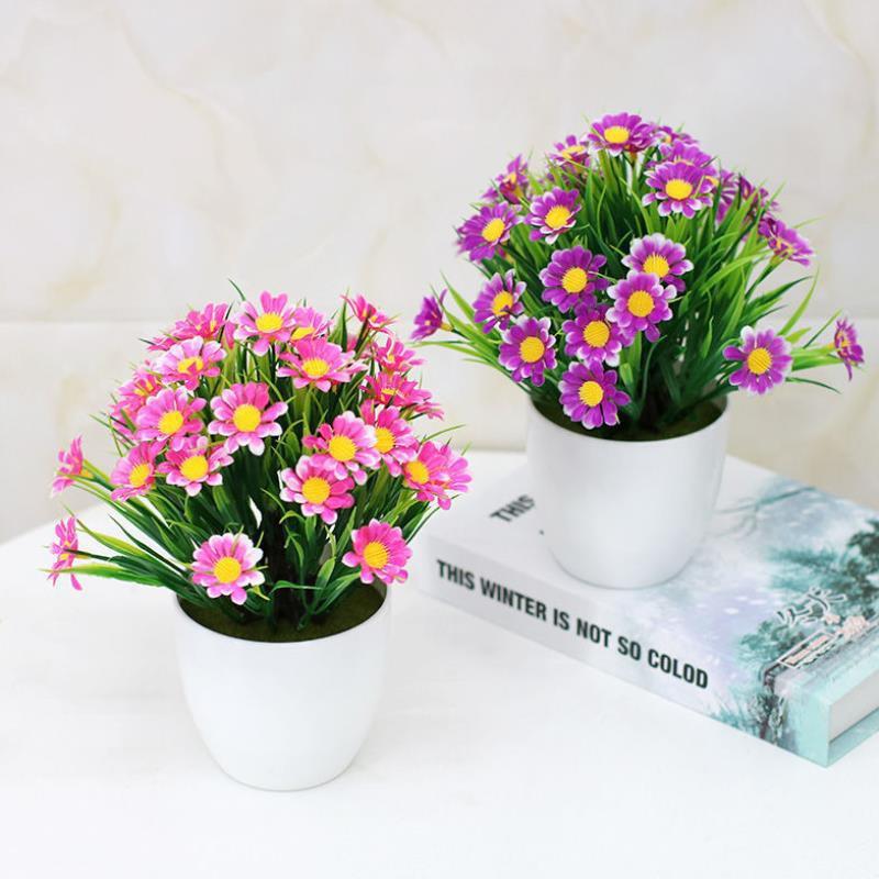 Chậu hoa thủy tiên 27cm xinh xắn dễ thương trang trí nhà cửa, nhà hàng, quán café-Hoa giả