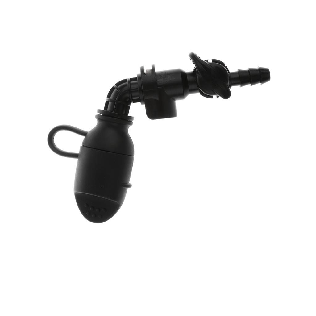 2xWater Bag Hydration Pack Bite Valve Nozzle Bladder Black 7.5x7cm 90 Degree