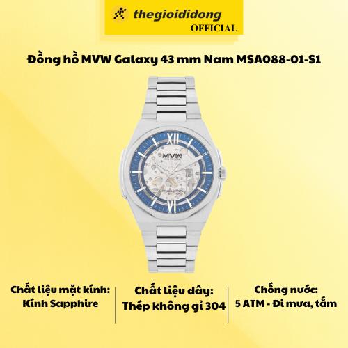 Đồng hồ MVW Galaxy 43 mm Nam MSA088-01-S1 - Hàng Chính Hãng