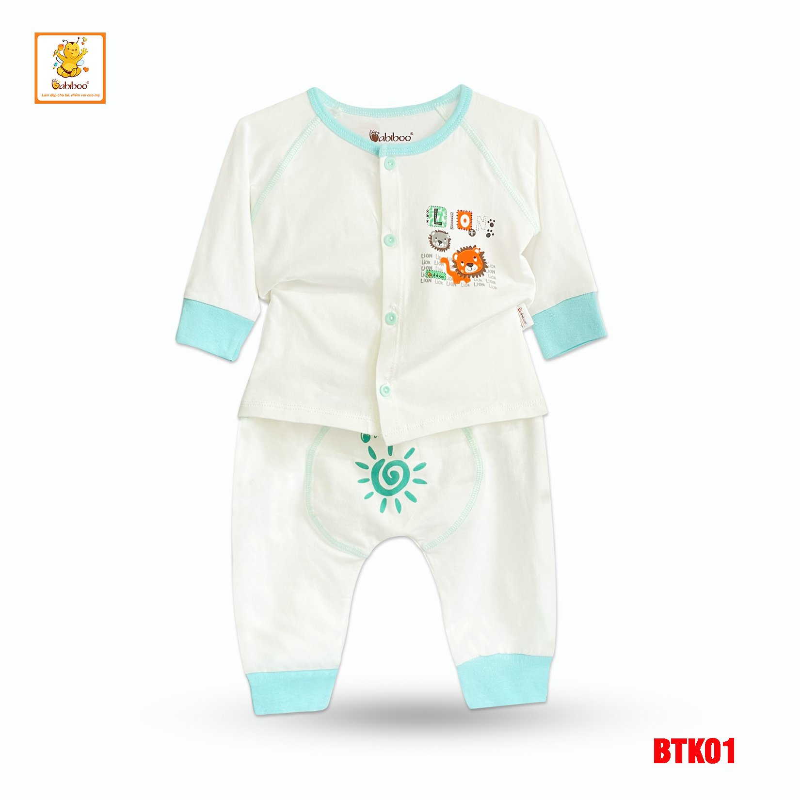 Đồ bộ bé trai BABIBOO quần áo sơ sinh dài vải cotton 4 chiều mềm mịn, mát BTK01