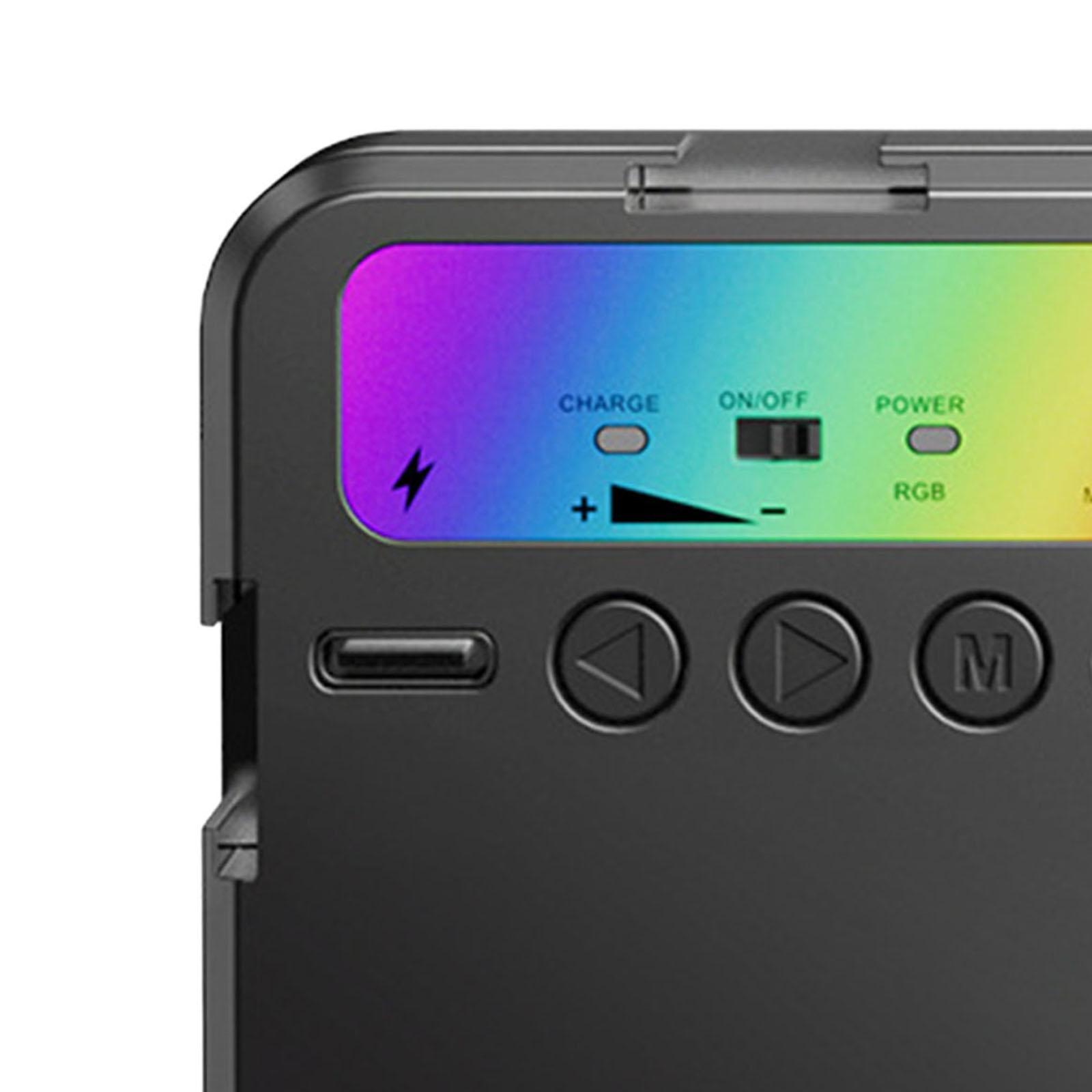 RGB LED Video Light Panel Light Dimmable Camera Lighting for Camera Makeup