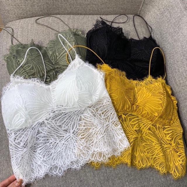 Bra 2 dây mảnh phối ren sexy