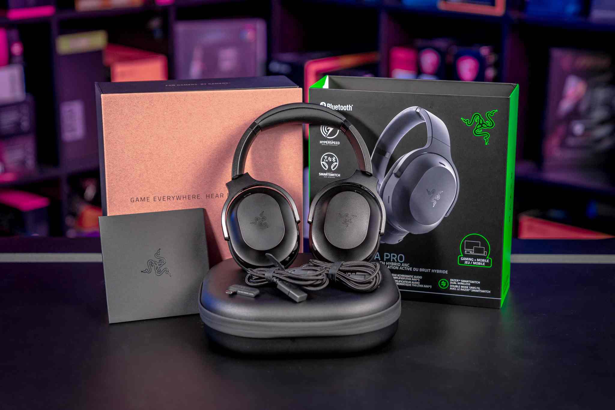 Tai nghe Razer Barracuda Pro-Wireless Gaming Headset with Hybrid ANC_Mới, hàng chính hãng