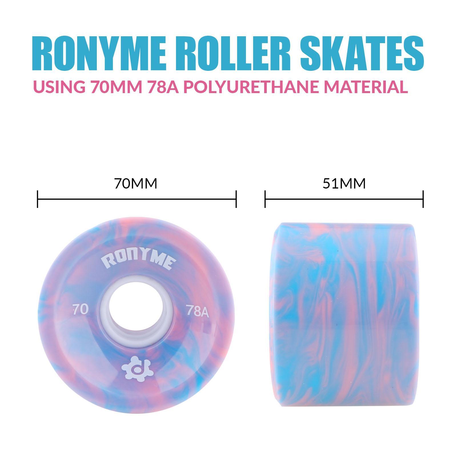 8Pcs Skateboard Wheels Longboard PU Roller 78A Repair Wheel Accessories