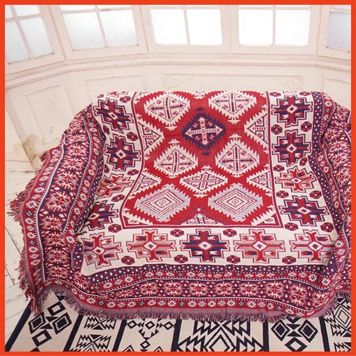 Khăn phủ sofa,thảm trải sàn hoa văn, họa tiết theo phong cách Retro