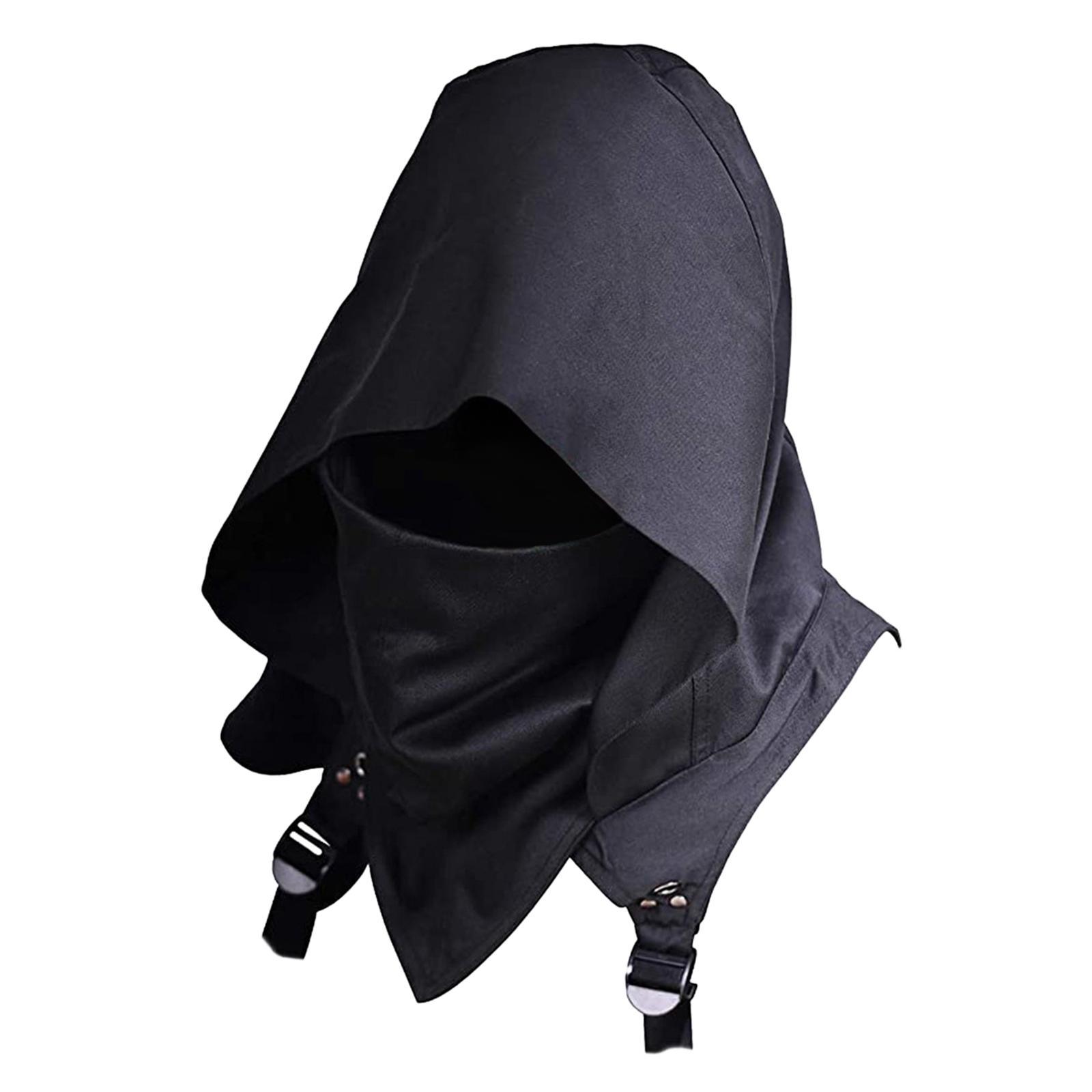 Cowl Hood Halloween Cowl Hooded Cape Hat Costume Accessories Witch Cape Devil Cape Gothic Rogue Cowl Hat for Party Festival Photography Prop
