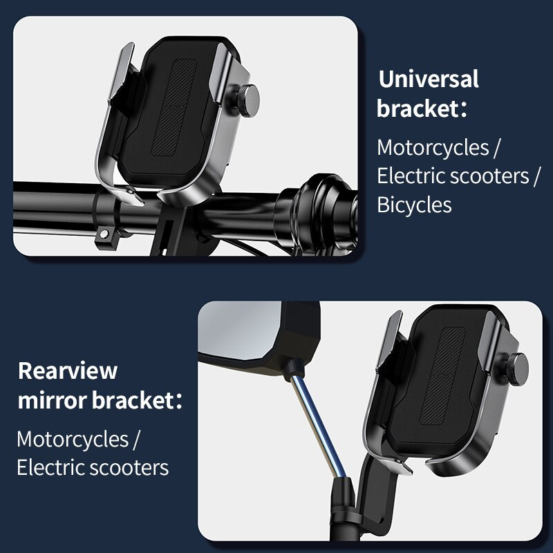 Giá đỡ điện thoại Baseus Motorcycle Phone Holder Support Moto Bicycle - Hàng Chính Hãng