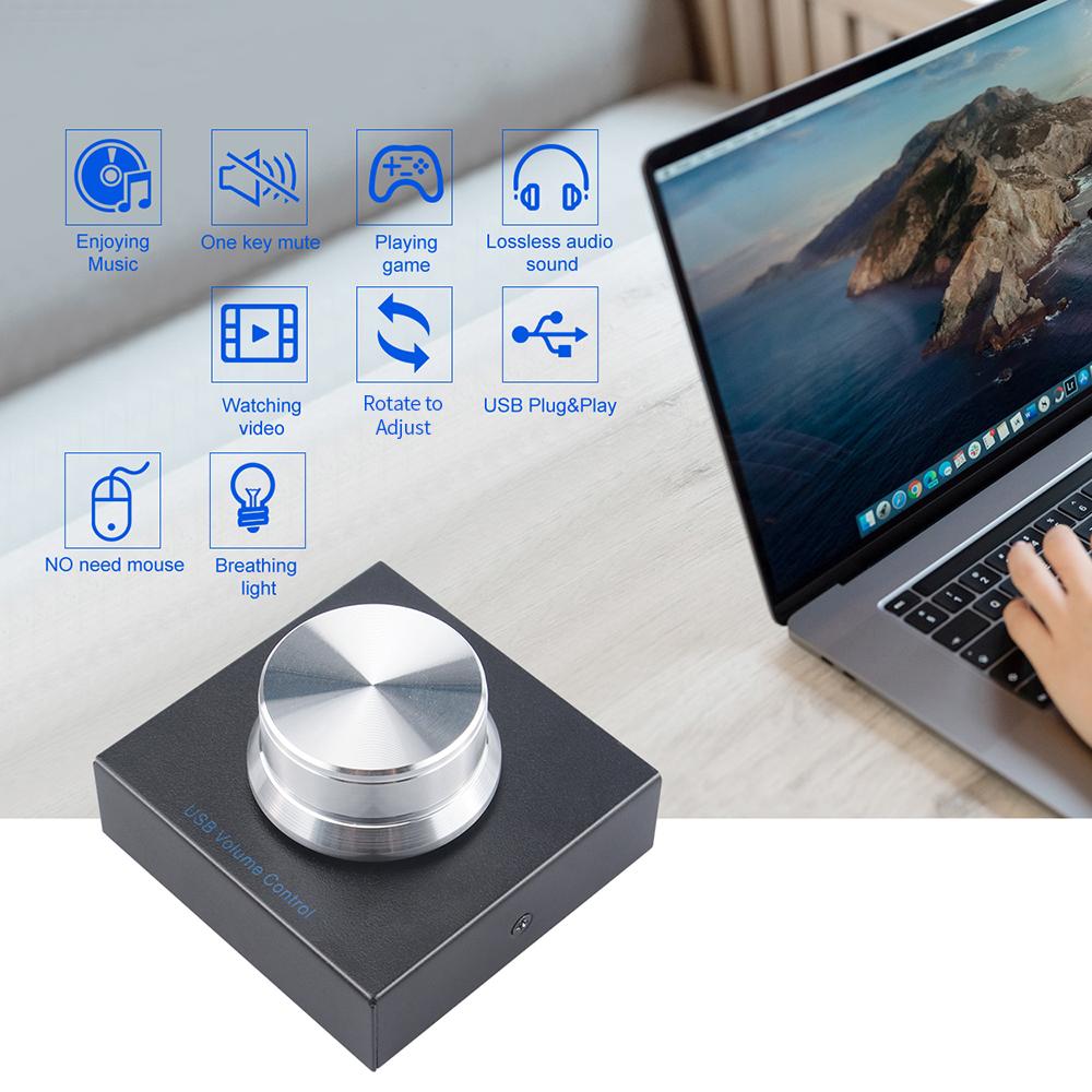 Điều khiển âm lượng USB Bộ điều chỉnh âm lượng Bộ điều khiển âm lượng Điều khiển âm thanh kỹ thuật số từ xa Một phím tắt Chức năng Cắm và chạy