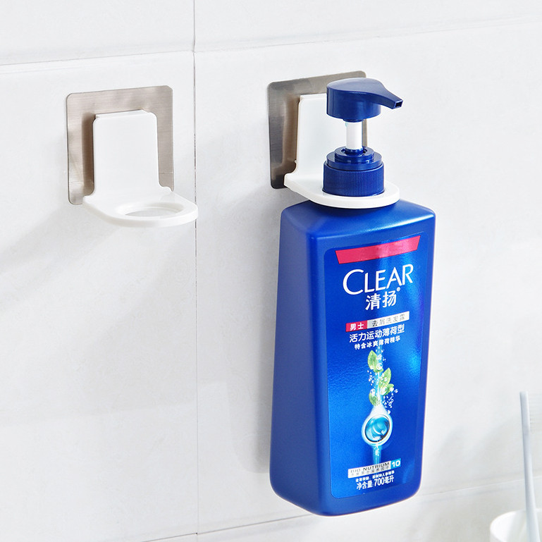 Đồ Treo Chai Nước Rửa Tay, Móc Dán Siêu Dính Treo Chai Nước Rửa Tay, Dầu Gội, Dầu Xả, Sữa Tắm Tiện Lợi