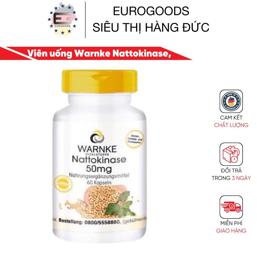 Viên Uống Phòng Chống, Ngăn Ngừa Đột Quỵ, Tai Biến MẠch Máu Não Warnke Nattokinase, Nhập Đức, 60 Viên