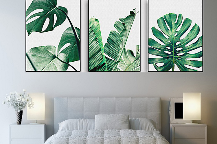 Bộ 3 Khung Tranh Treo Tường Carehouse Canvas Lá CVCXJ2-LA
