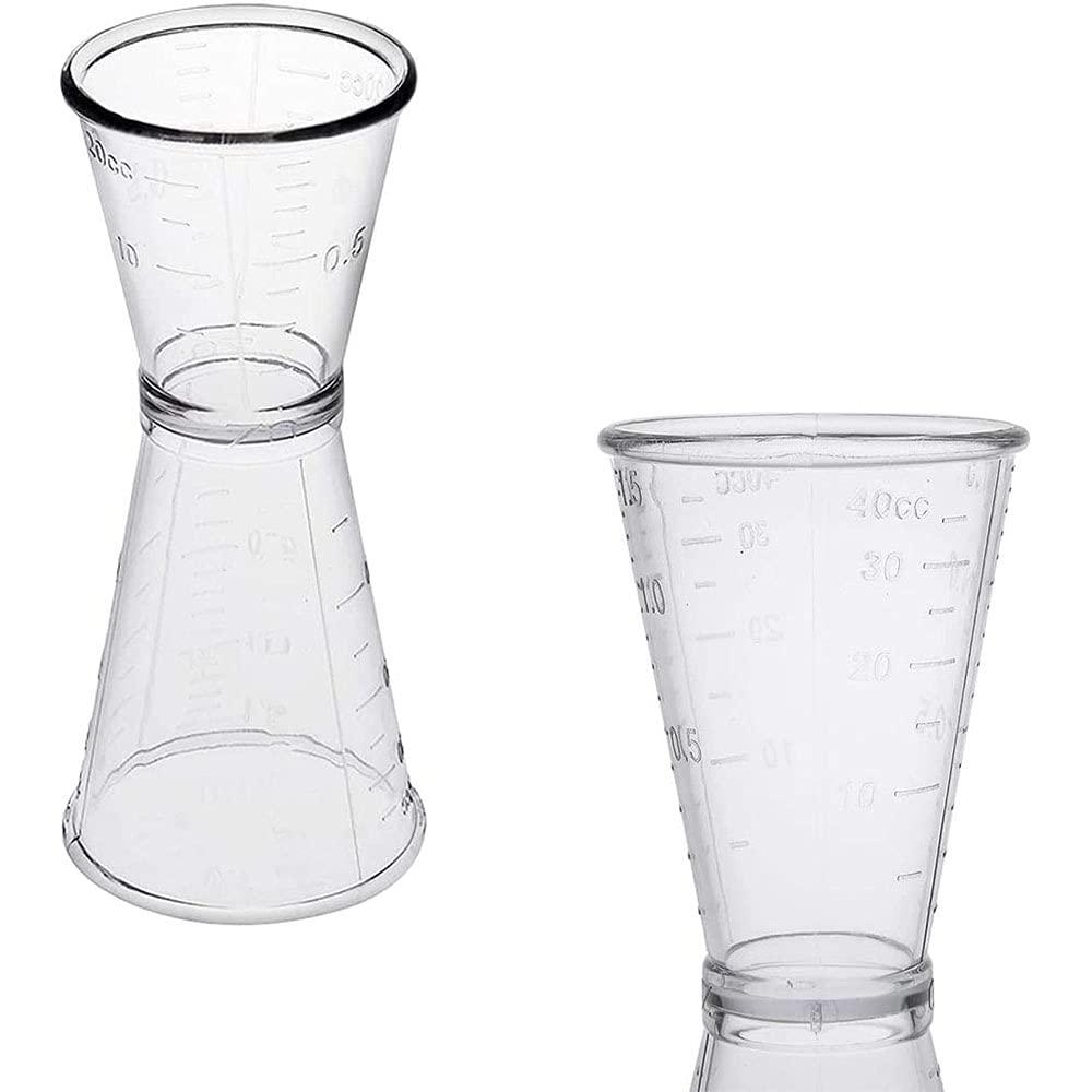 4 miếng cocktail dosser, cocktail ly đo, cốc để đo quầy bar, cocktail jigger dosyer, bộ rượu trong suốt rượu, cho quán bar, bữa tiệc, máy lắc rượu vang