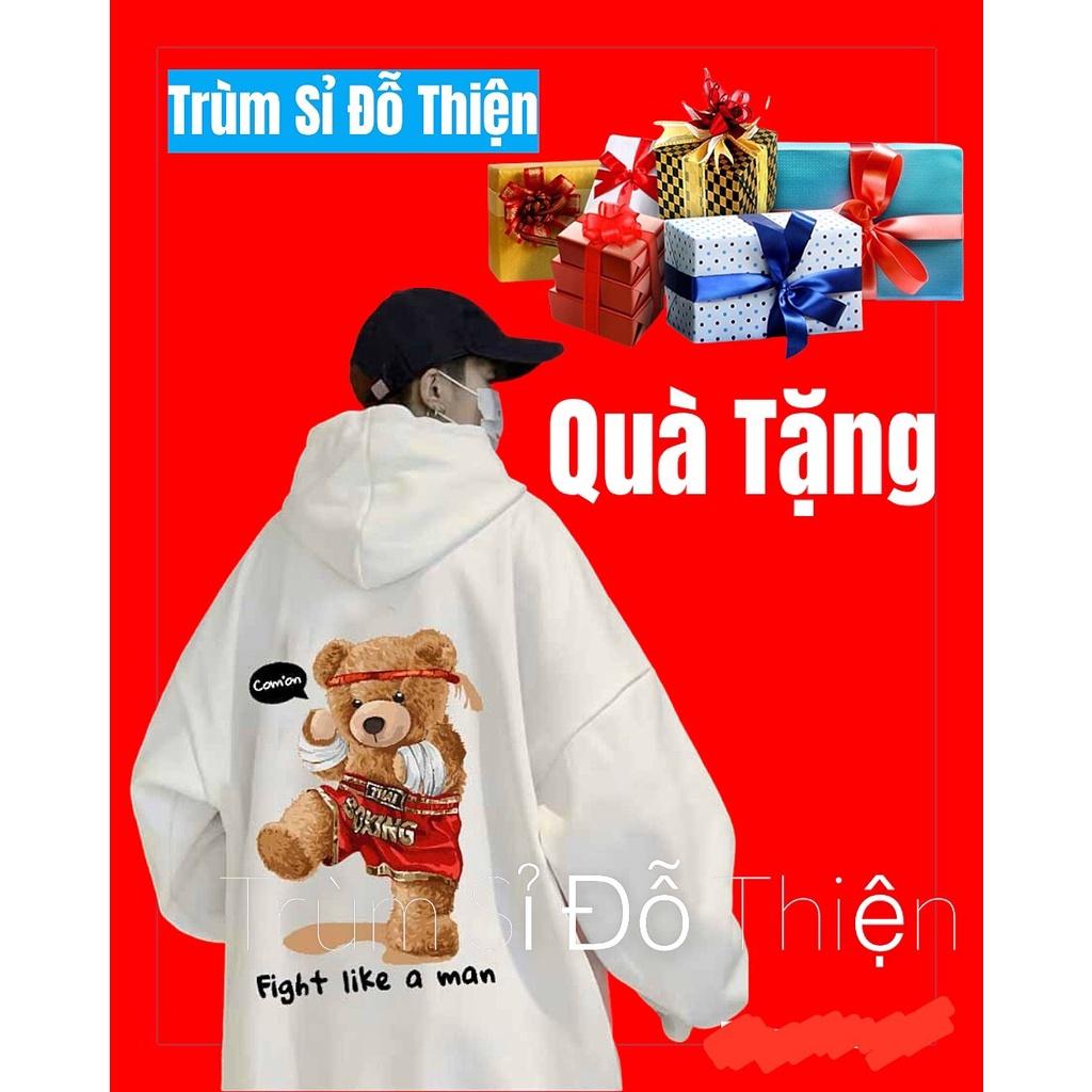 Áo hoodie đôi,áo khoác nỉ,in hình Gấu Com'on siêu đẹp form rộng dành cho nam,nữ mặc mùa thu đông và chống nắng trong Nam