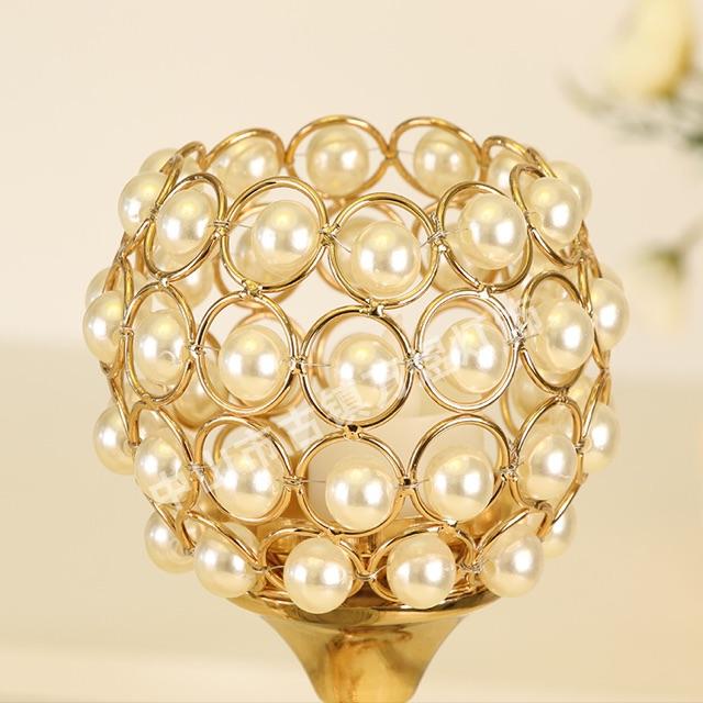 Chân nến trang trí đính đá ba tay