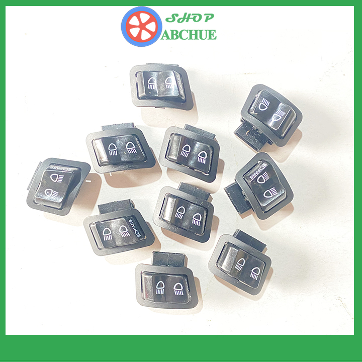 Combo 10 Công Tắc Passing Nhấp Nháy Đèn Pha Tặng Kèm Giắc Cắm Lắp Xe Honda