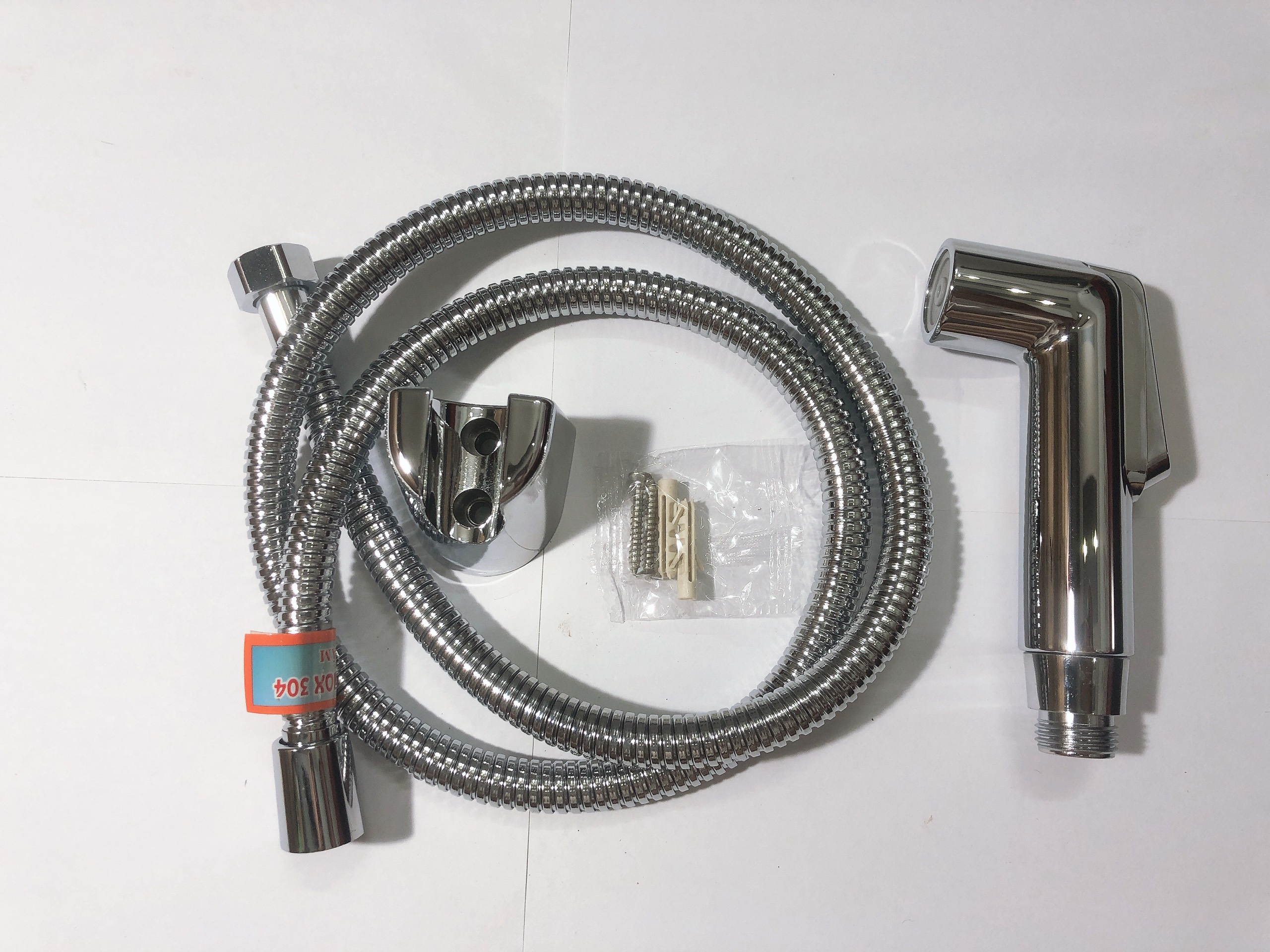 Vòi xịt vệ sinh, xịt bồn cầu, xịt toilet, tay xịt nhựa ABS, dây INOX