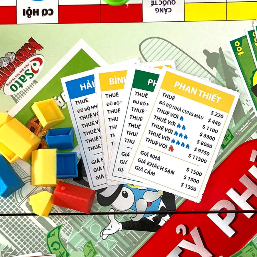 Cờ Tỷ Phú Monopoly Phiên Bản Các Địa Danh Việt Nam Tặng Kèm Xúc Xắc Gỗ,BoardGame Gia Đình Vui Nhộn Nhất Mọi Thời Đại