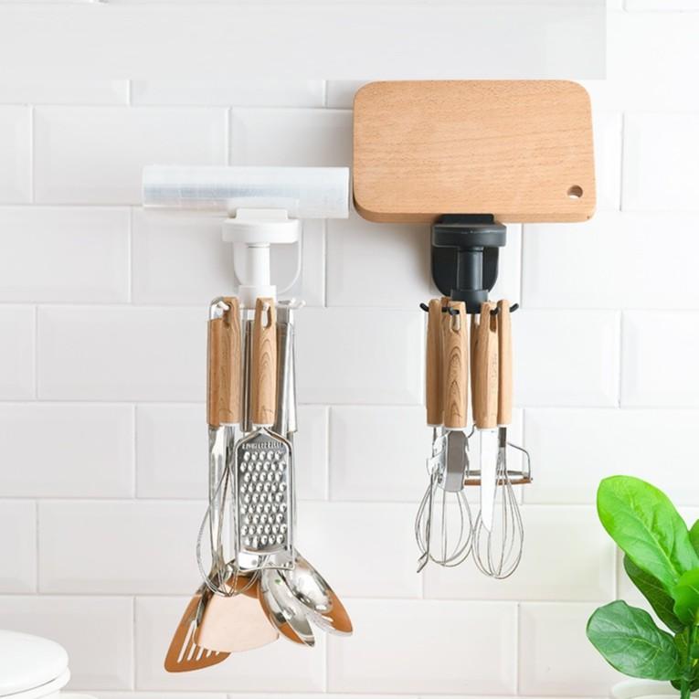 Móc treo thìa muỗng nhà bếp xoay 360 độ gắn tường tiện lợi