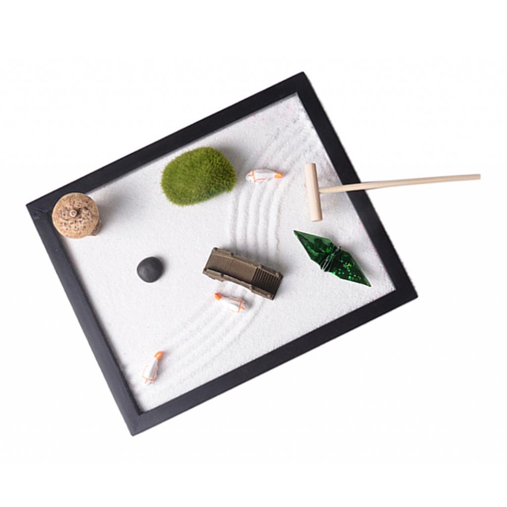 MINI ZEN GARDEN Relaxing Meditation Feng Shui Relaxation Sand Tray