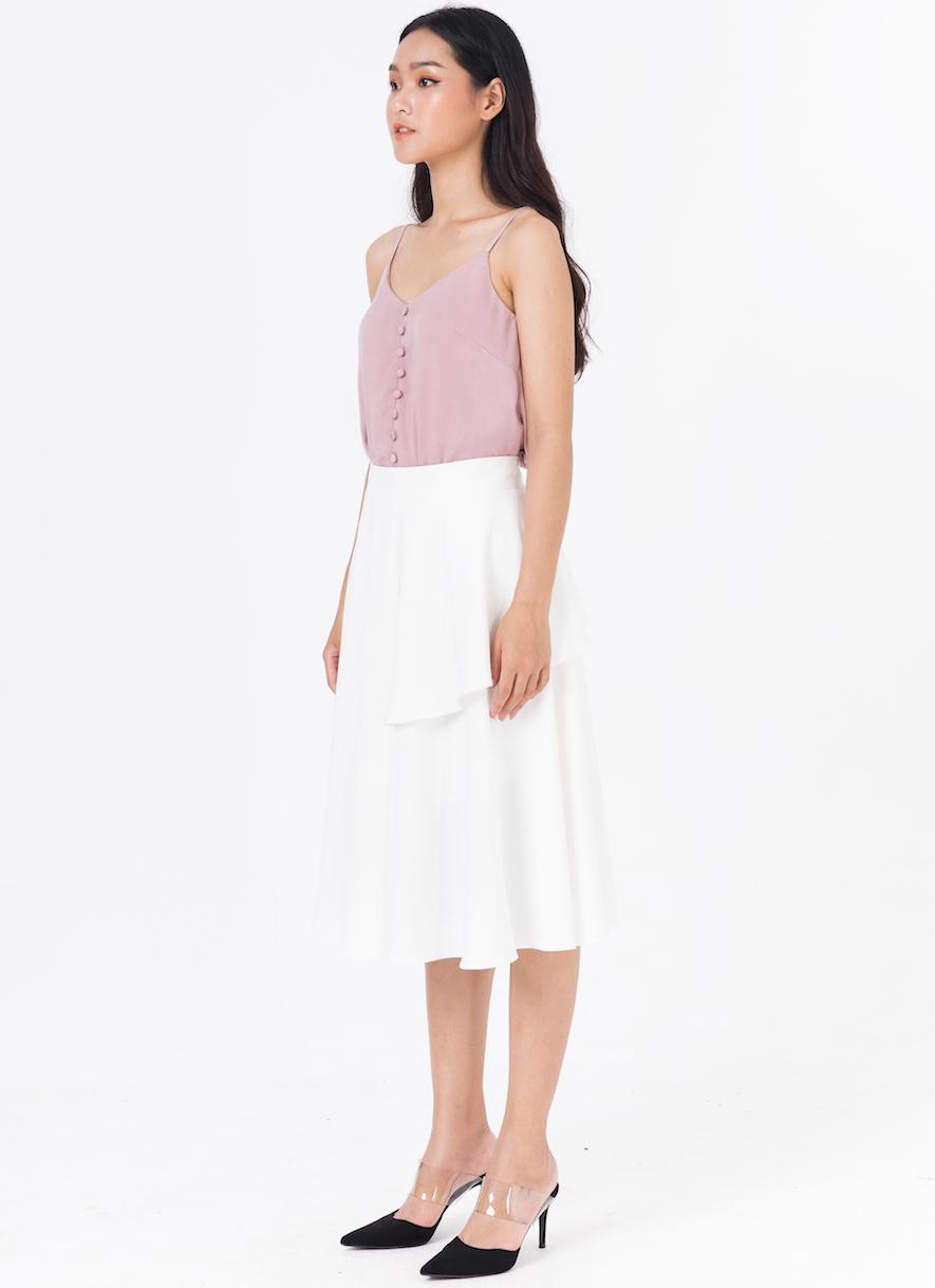 De Leah - Áo 2 Dây Cúc Bọc H