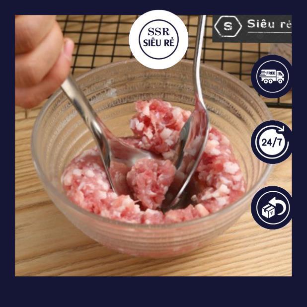 Muỗng Thìa Inox Tạo Làm Thịt Viên Cá Viên Chia Thịt Viên Nhanh Tiện Dụng