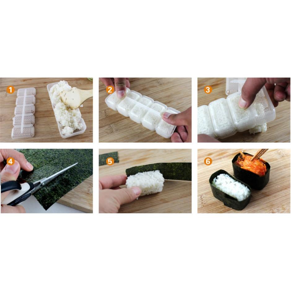 Khuôn làm sushi, dụng cu nhấn cơm mini an toàn, tiện dụng