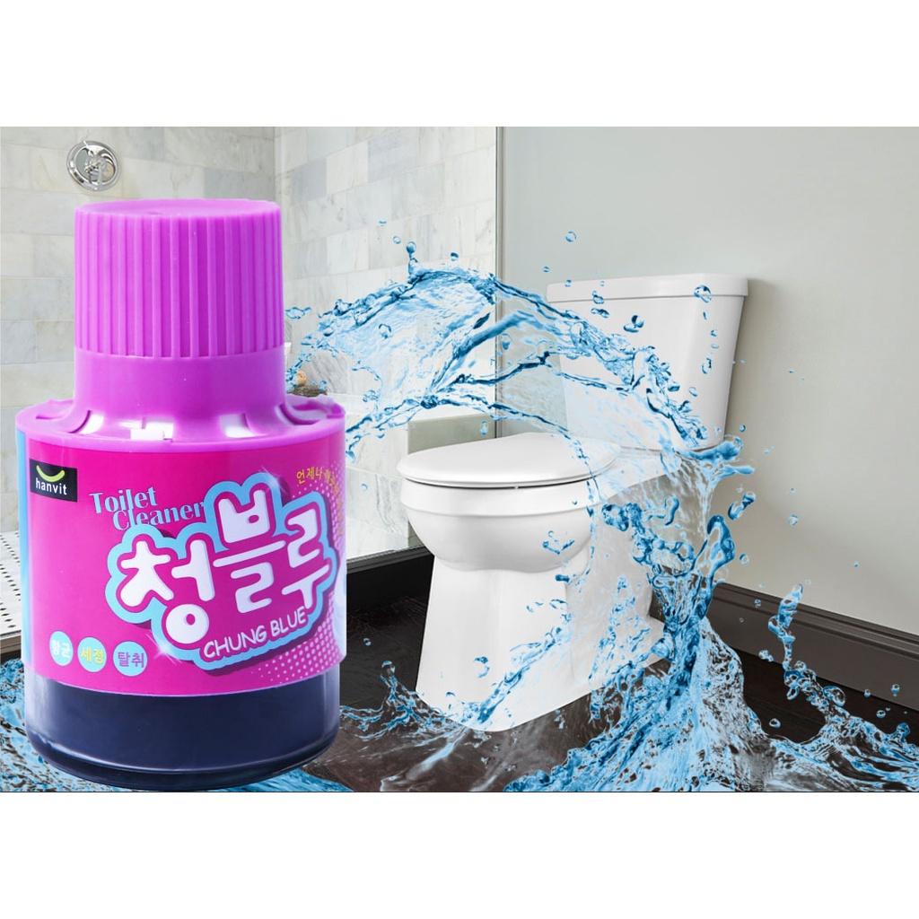 Lọ thả bồn cầu Hàn Quốc CHUNG BLUE 180g cốc thả bồn cầu Toilet khử mùi sạch khuẩn hương ngàn hoa