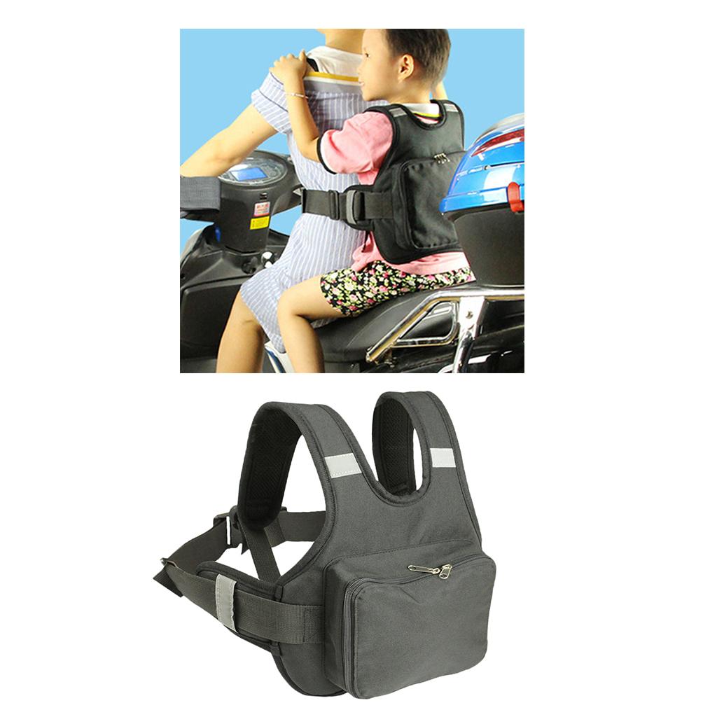 2 Pieces Motorcycle Bicycle Child Safety Belt Bike Safety Seat Strap Harness