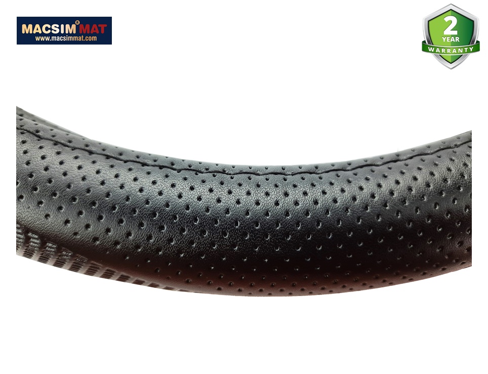 Bọc vô lăng cao cấp chất liệu da thật - Khâu tay 100% size M - nhãn hiệu L17T Macsim mã L17T