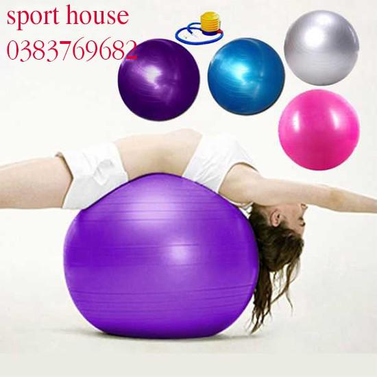 Bóng tập Gym,Yoga, trơn 75cm ( Tặng bộ kim,bơm + Có ảnh thật + Khách chọn màu, kích thước)