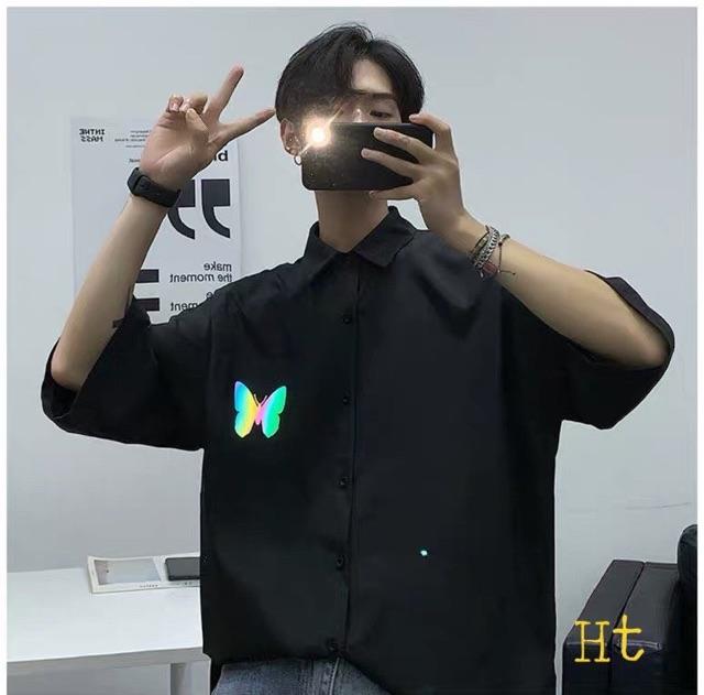 Áo Sơ mi Bướm 7m in túi cộc tay H2K979