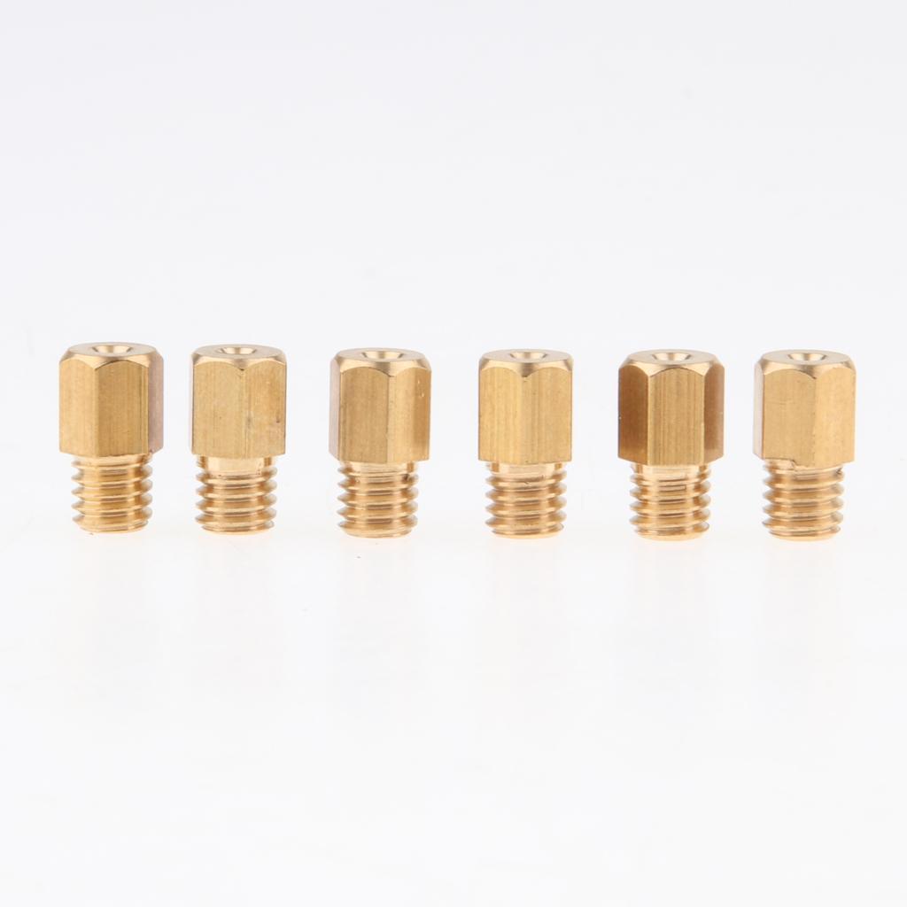 6Pcs Carburetor Carb  Head Style Main Jets 100 110 120 130 140 150