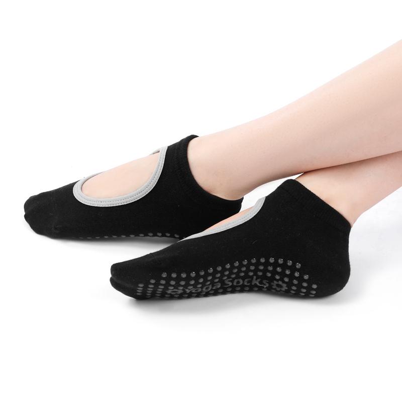 Vớ Yoga cho phụ nữ không bị trượt chống trượt Color: B-Black Size: EUR 35-40 US 4.5-8.5