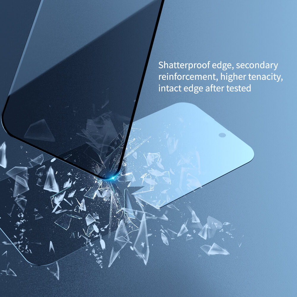 Bộ 2 miếng dán kính cường lực chống nhìn trộm full 3D cho iPhone 14 Pro hiệu Baseus Privacy Protector mỏng 0.3mm, vát cạnh 2.5D, độ cứng 9H - hàng nhập khẩu