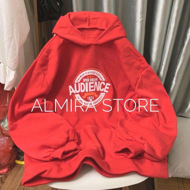 Áo Hoodie AUDIENCE Logo Chữ Tròn Form Rộng Tay Bồng, Áo Hoodie Unisex Form Rộng Nhiều Màu