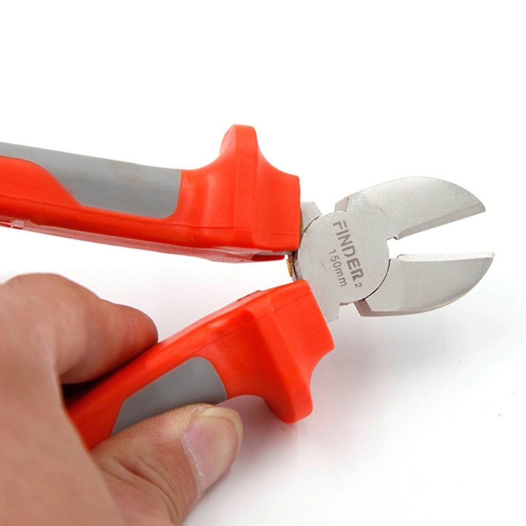 Curved Pliers with Insulating Plastic Handle Wire Pliers Tools 6 Inches