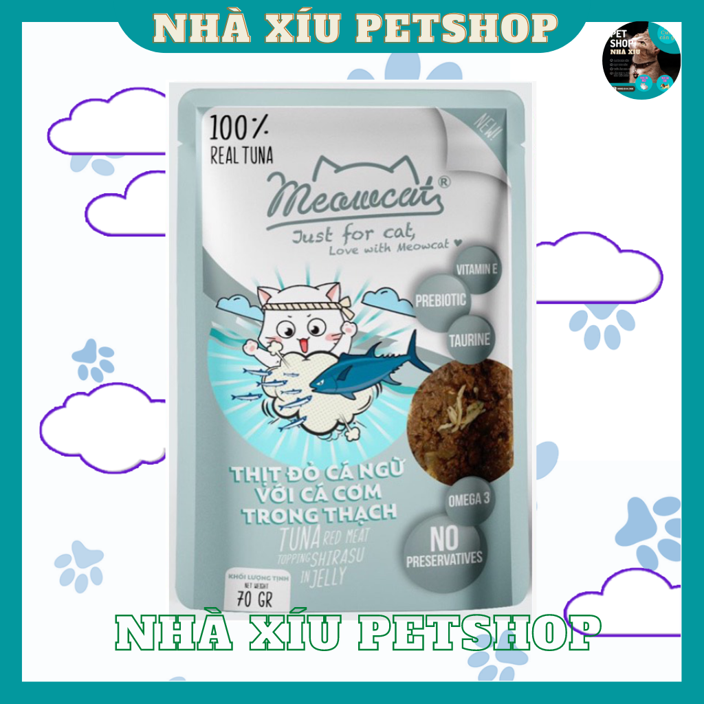 Pate Cho Mèo Meowcat Gói 70gr - Pate Bổ Sung Dinh Dưỡng Cho Mèo - Nhà Xíu PetShop