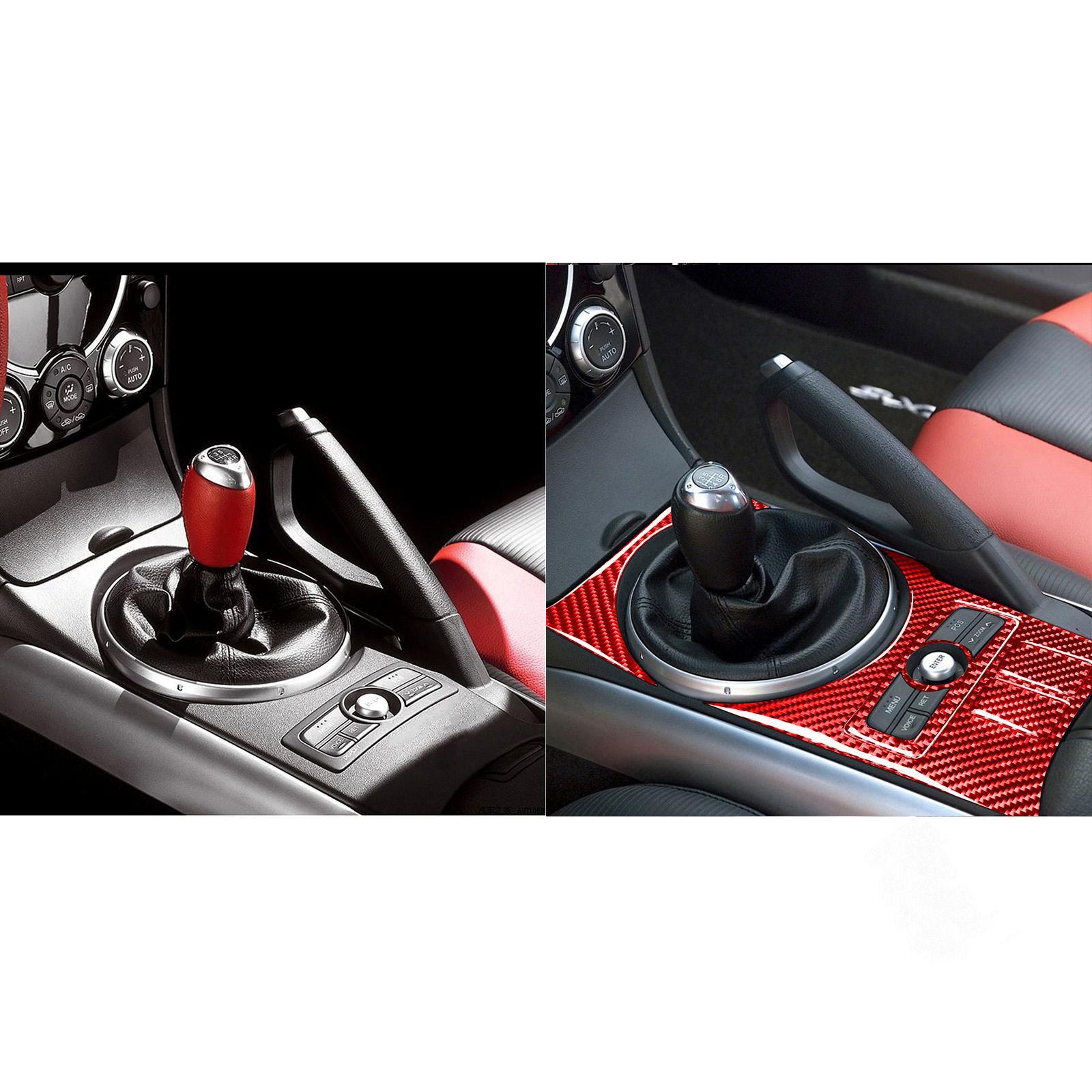 Carbon Fiber Center Console Gear Panel Cover Replacement for