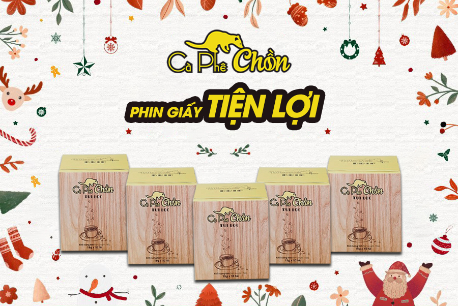 Combo: cà phê chồn phin giấy - bột kem pha cà phê