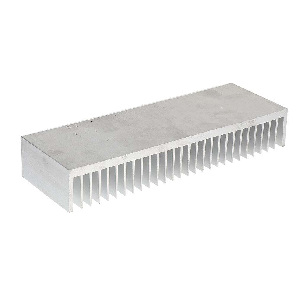 Aluminum Heatsink, Cooling Radiator Fin Pad, 100x300x50mm, Silver Tone