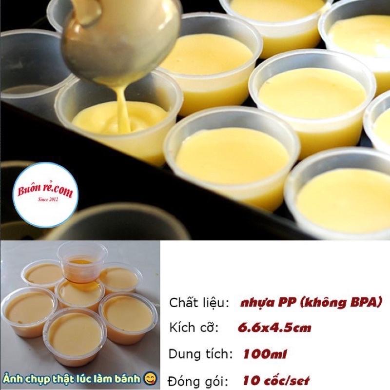 Combo 10 Hộp caramen, hũ làm bánh flan, sữa chua, thạch rau câu
