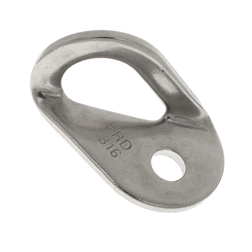 30KN Steel Mountaineering Rock Climbing Anchor Bolt Hanger Plate Silver