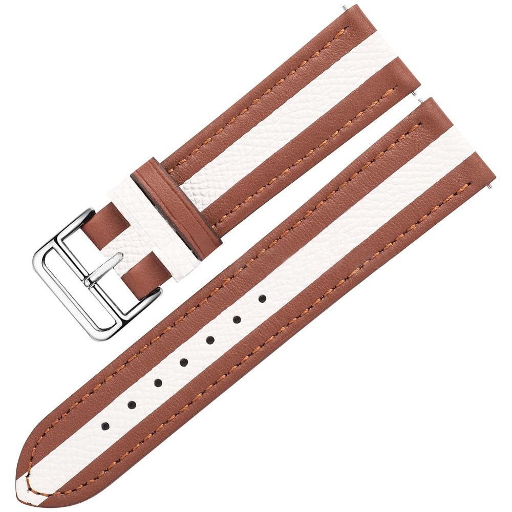Dây đeo bằng da 20MM 22MM họa tiết sọc cho đồng hồ Garmin Vivoactive 3 Forerunner 645 245 Vivomove HR Vivoactive 4 Venu2