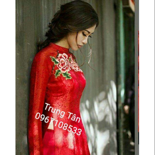 Áo dài gấm kèm quần