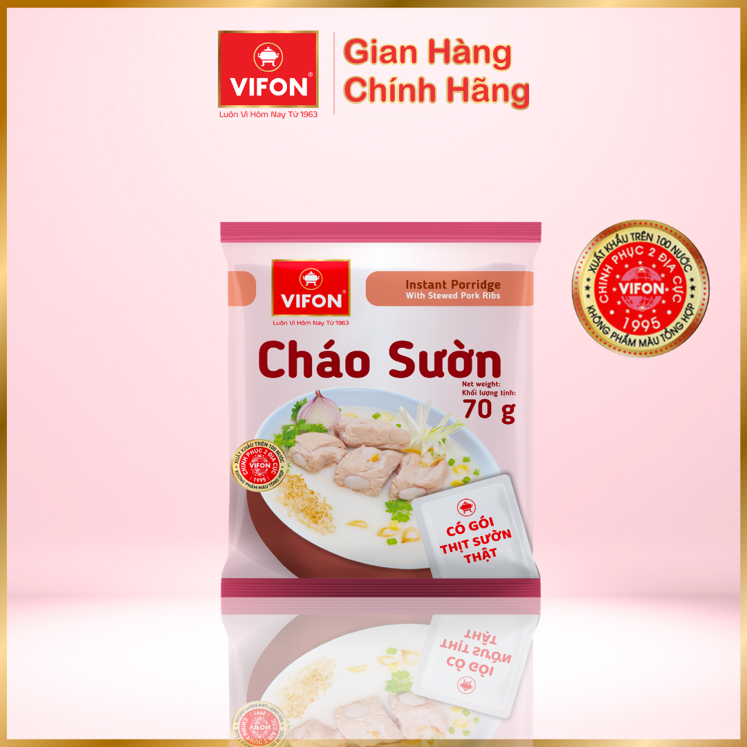 Thùng 50 Cháo Sườn VIFON có Gói Thịt Thật 27gr