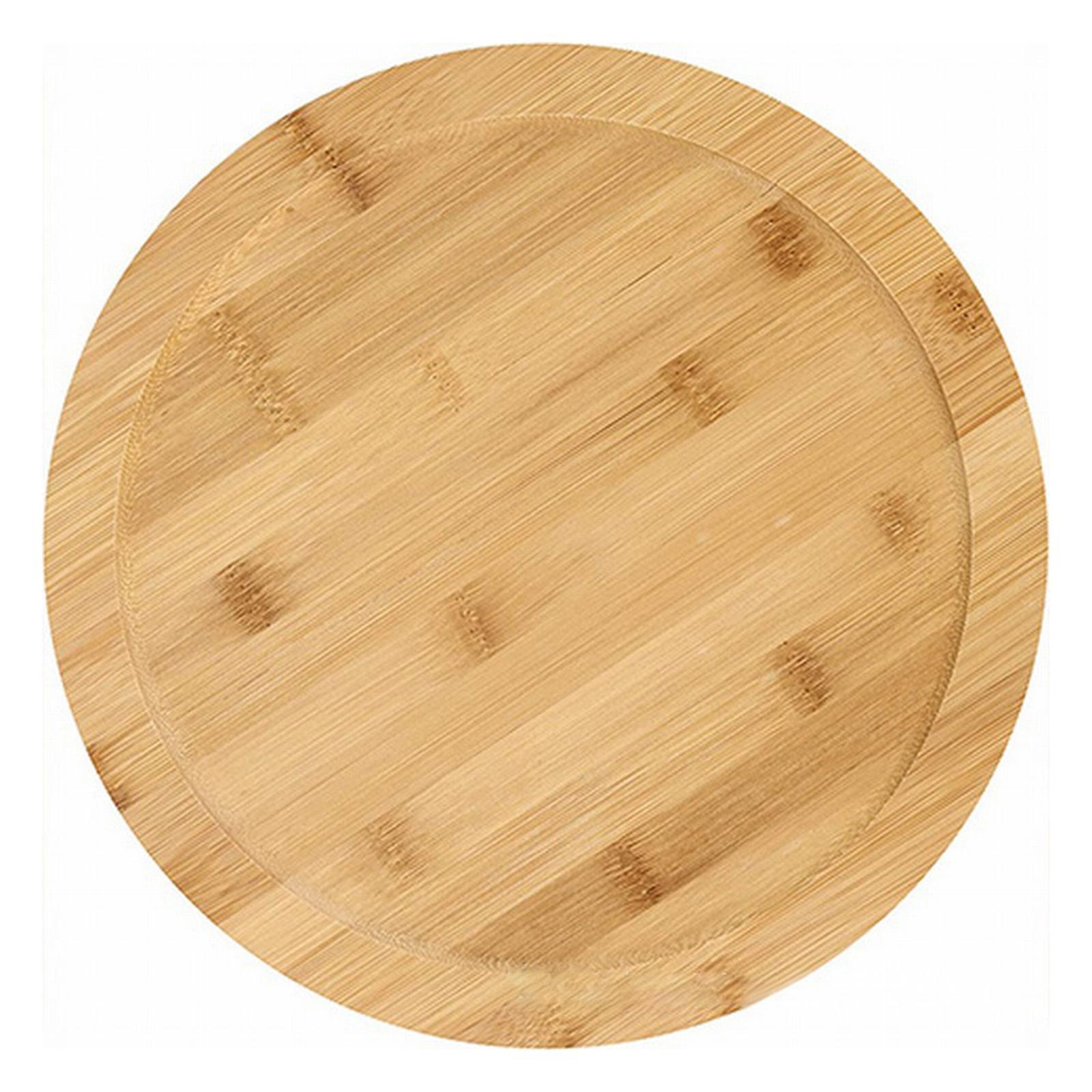 Wooden Round Rotating Plate Wooden Rotating Dining Plate for Cabinet Kitchen
