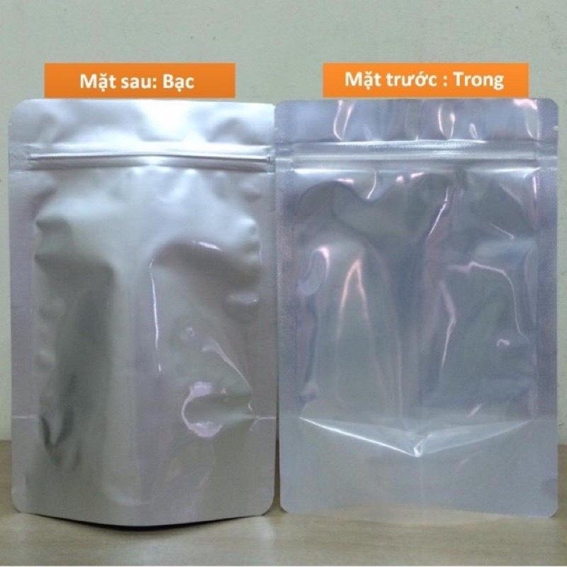 1 KG Túi Zip Bạc Đáy Đứng Loại 1 ( Một Mặt Bạc Và Một Măt trong)